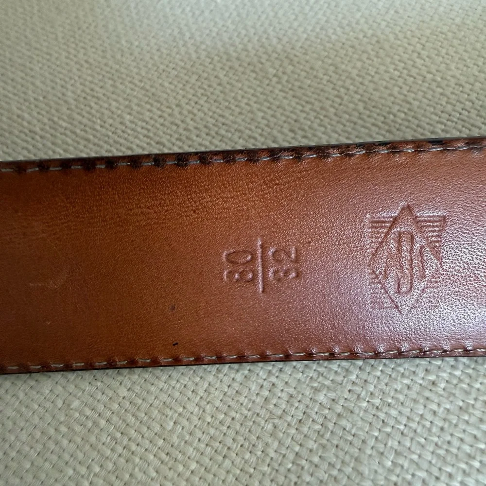 Martin Dingman Brown Leather Men’s Belt Size 32